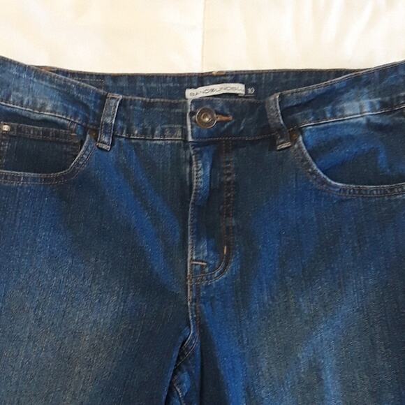 Studded Embellished Back Pockets Straight Leg Women Sz 10 Bandolino Blu  Jeans - Picture 5 of 7
